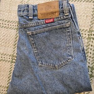 Vintage Wrangler Men's Light Blue Relaxed Denim Jeans